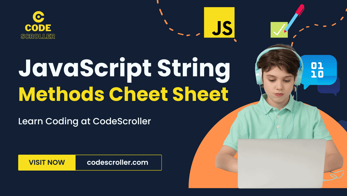 Javascript String Methods Cheat Sheet