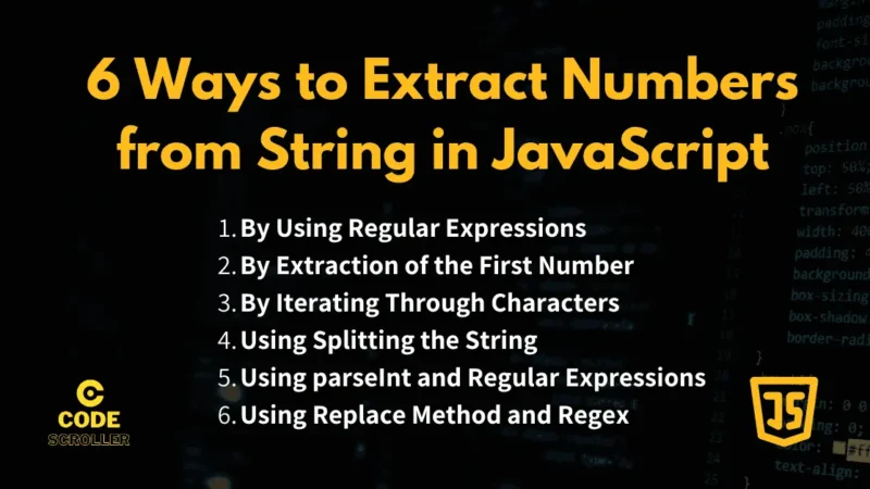 6 Ways to Extract Number from String in JavaScript
